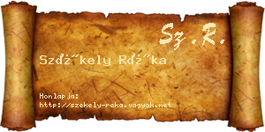 Székely Réka névjegykártya